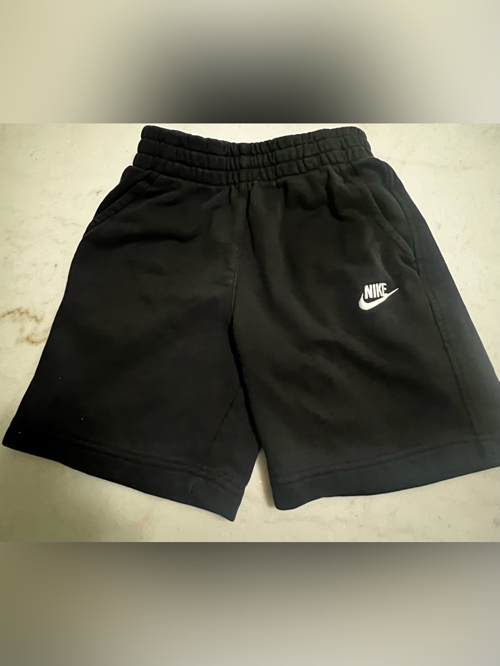 Nike Big Kids Sportswear Club Fleece French Terry Shorts Black Size Medium